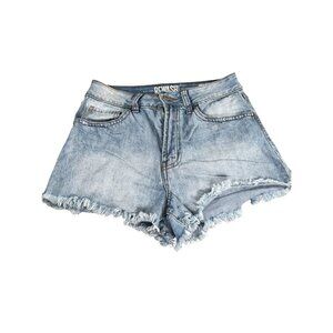 Rewash Womens High-Rise Vintage Reunion Distressed Denim Shorts Size 27